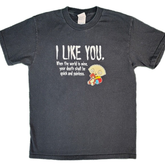 Family Guy Other - Vintage Family Guy Stewie I Like You Funny Shirt Black M TV Adult Swim 2003 Fox